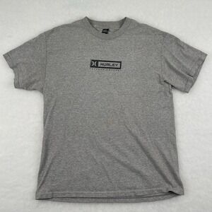 Hurley Grey Tshirt Men's Size Large Early 2000s Freedom Company Front Graphic